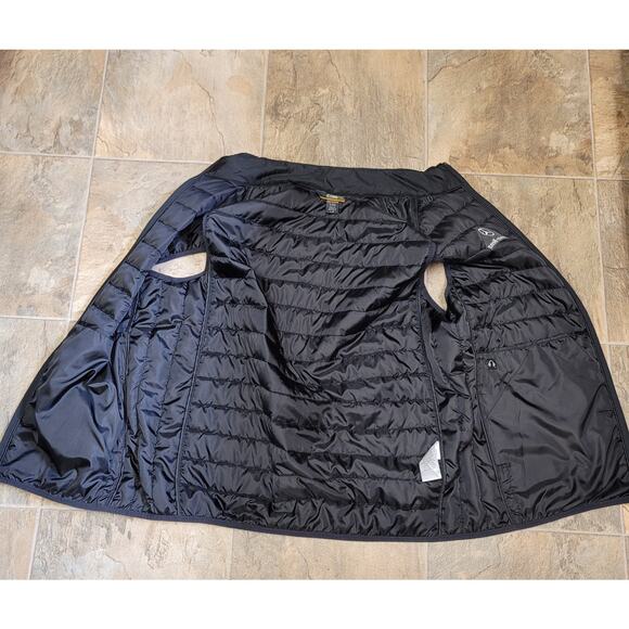 Mercedes Benz Quilted Vest Windbreaker Mens L Mock Neck Full Zip Black Core 365 - Picture 6 of 9